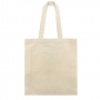 Bolsa de algodón asas largas personalizada