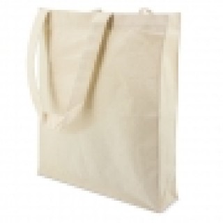 Bolsa de algodón asas largas personalizada