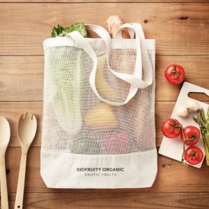 Bolsas rejilla para frutas y verduras publicitarias